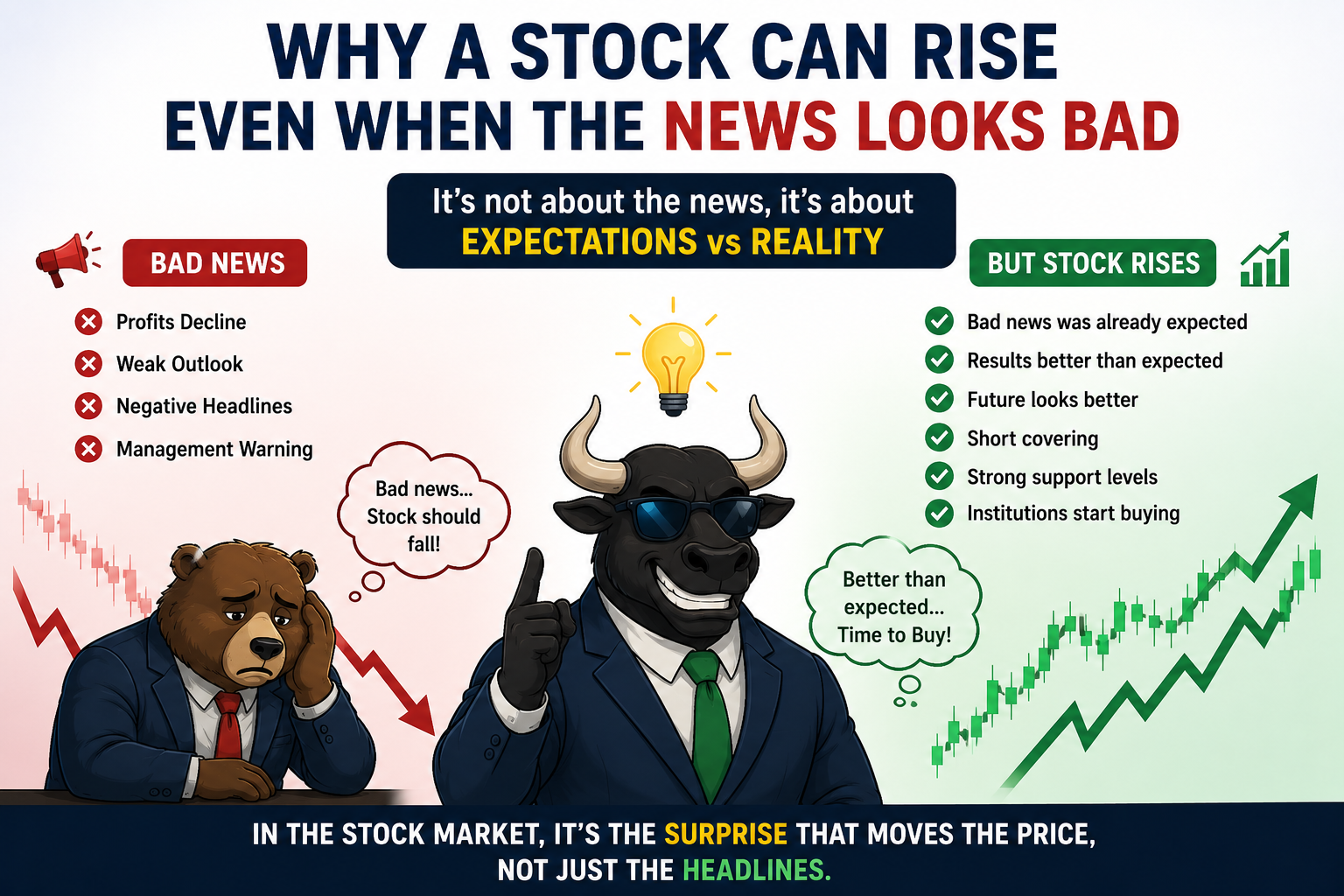 Why a Stock Can Rise Even When the News Looks Bad