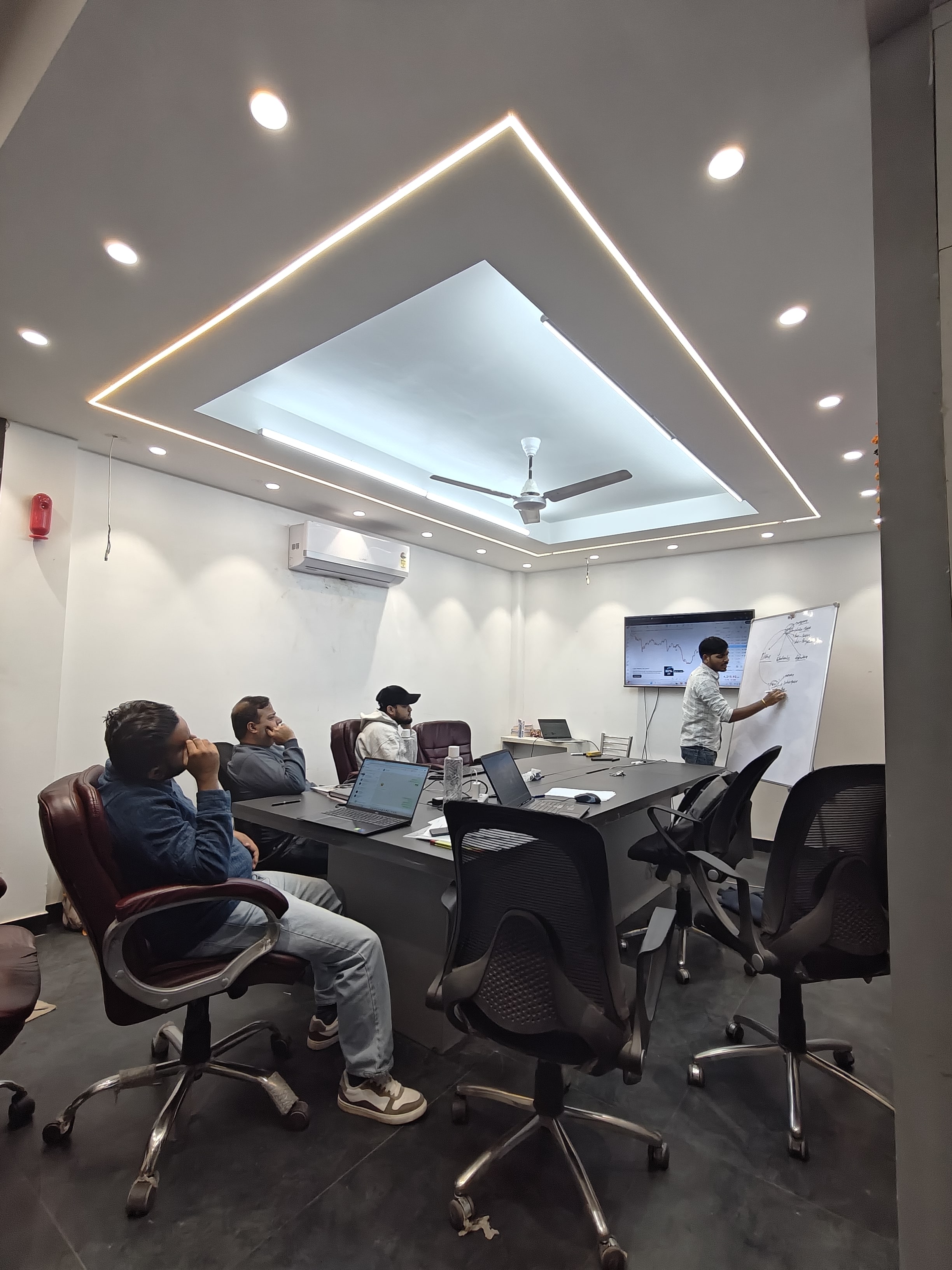 Students learning in Gain Taker Academy trading lab